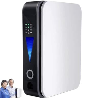 Amhuui Portable Oxygen Concentrator, 3L/min Portable Oxygen Device Adjustable Oxygen Machine Silent Work for Home and Travel Use Car Air Purifier