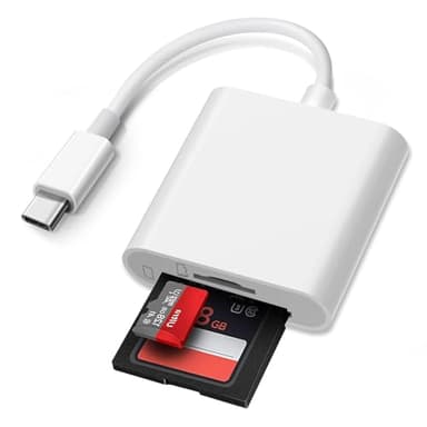 USB C SD Card Reader, Camera Card Viewer Reader SD Card Reader Adapter Compatible with iPhone 15/ Pro Max/Pro/Plus, iPad Pro, MacBook Pro/Air, Galaxy S8 to S23
