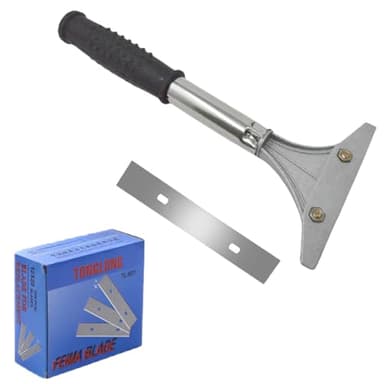 11pcs Wallpaper Stripper, Wallpaper Scraper, Wall Paper Steamer Stripper, Wallpaper Steamer, Scraper Tool, Floor Scraper, Scraper, (Cleaning Knive*1+Blad*10)