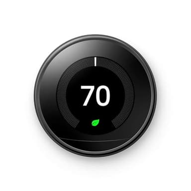 Google Nest Learning Thermostat (3rd Gen) – Smart Wi-Fi Thermostat Display & Mounting Plate Only, Energy-Saving, Works with Alexa & Google Assistant, Black