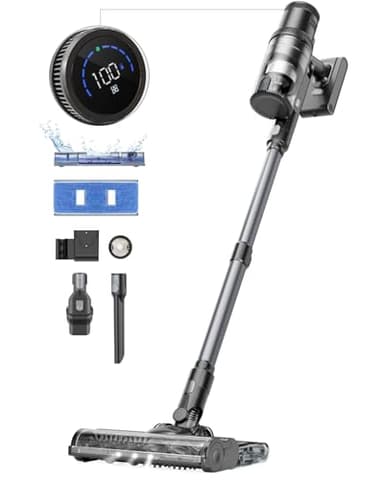 Proscenic P11 Mopping Cordless Vacuum Cleaner,45KPA 60Mins Wet Dry Vacuum and Mop Combo All in one, Lightweight Stick Vacuum with LED Display, Cordless Hoover For Hardwood Floor Carpet Carpet Pet Hair