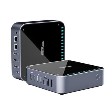DreamQuest Mini Desktop PC,Micro Desktop Computer Windows 11 Pro 12th Gen Intel N95 (up to 3.4GHz) 16GB RAM 512GB M.2 2280 SSD with 3x HDMI,4x USB3.2/2.4G+5 G Dual-band Wi-Fi,Bluetooth 4.2 /Gigabit