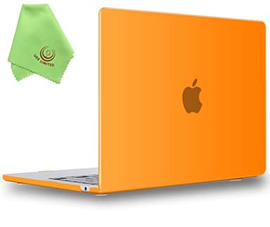 UESWILL Compatible with MacBook Air 13 inch M4 M3 M2 Case 2022-2025 Model A3240 A3113 A2681 with 13.6" Liquid Retina Display Touch ID, Matte Hard Shell Case Cover + Microfiber Cloth, Orange