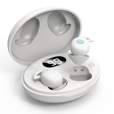 Wnqou Mini Wireless Sleep Earbuds, Bluetooth 5.3 Small Noise Cancellation Sleeping Earphones for Side Sleepers Small Ears Canal,Discreet in-Ear Tiny headphones,3D Stereo Sound Noise Cancelling