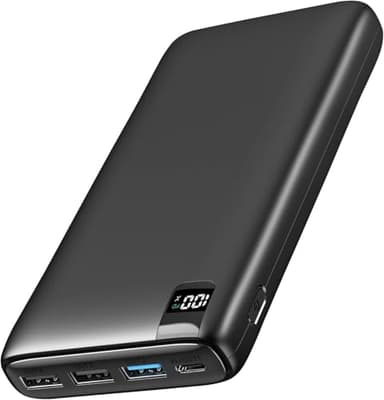 A ADDTOP Portable Charger Power Bank - 26800mAh Massive Capacity 22.5W Fast Charging Power Bank 20W PD USB C External Battery Pack with 4 Outputs and LED Display for Smartphone, Tablets (Black)