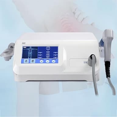 Pneumatic Shockwave Therapy Machine, Extracorporeal Focused Shockwave Therapy with 5 Heads, Adjustable 0.5-8.0bar Intensity and 1-20HZ Frequency, Deep Into Skin 8cm, Non-invasive,for Pain Relief
