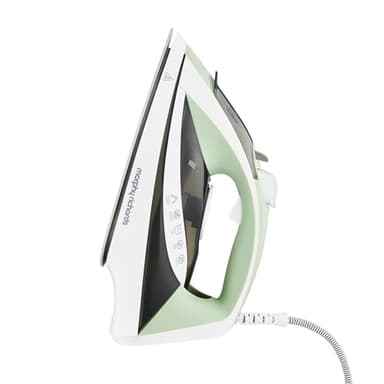 Morphy Richards Steamflow Turbo Steam Iron, Non Stick Ceramic Soleplate, 35g Output, Temperature Controls, Anti-Scale and Drip, 450ml Water Tank, 2.5M Cable, 2400W, Green and Grey, 302010