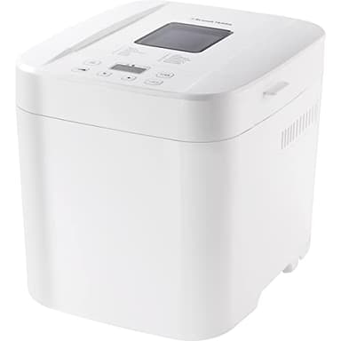 Russell Hobbs Electric Bread Maker, 12 Program settings inc Gluten free, 3 Crust settings, 13h timer, 2 Bread sizes 750g & 1kg, Viewing window, Auto 1hr keep warm function, 450-600W, White, 27260