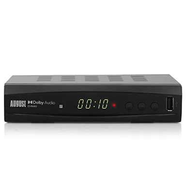 Freeview Set Top Box Recorder - August DVB482 - Watch and Record Live TV From 2 Channels at the Same Time - HDMI Full 1080p HD Receiver UK Program Guide and TimeShift - Multimedia Player