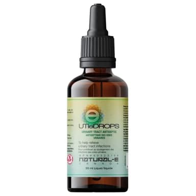 UTI E-Drops All Natural Treatment for Urinary Tract Infection. Quickly Eliminates Burning, Stinging & Discomfort of Bladder and Kidney Infection. Juniper Extract Highly Effective Against Bacteria.