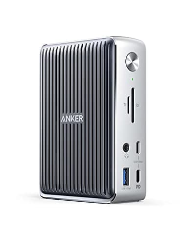 Anker Docking Station, PowerExpand Elite 13-in-1 Thunderbolt 3 Dock for USB-C Laptops, 85W Charging for Laptop, 18W Charging for Phone, 4K HDMI, 1Gbps Ethernet, Audio, USB-A Gen 1, USB-C Gen 2, SD 4.0
