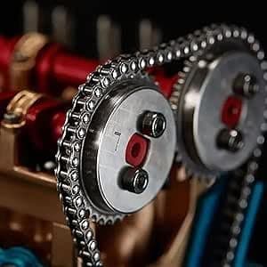8-Cylinder Full Metal Car Engine Model, 8 cylinder engine model kit, Car Engine Model Kit, Metal Model Engine Kit, Building Engineering Toys, Home Engine Ornaments for Adults