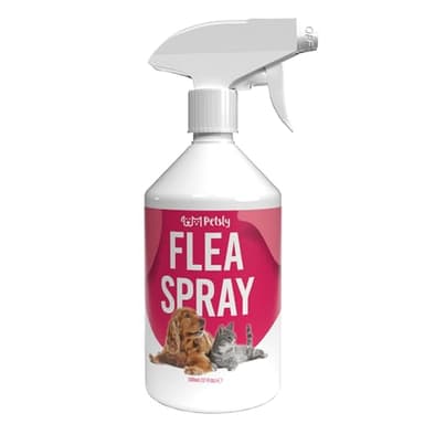 Petsly Flea Spray for the Home - 500ml - Max Strength, 100% Non-Toxic, Fast-Acting, Non-Staining, Long-Lasting Protection, Effective for Mattresses, Bedding, Furniture & Textiles - Family & Pet Safe