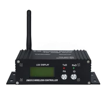 Lixada DMX512 2.4G Wireless Controller Transmitter Receiver Adjustable Repeater Lighting Controller LCD Display Power 35 Groups ID Coding for Party DJ Show Club LED Stage Disco KTV Stage Light