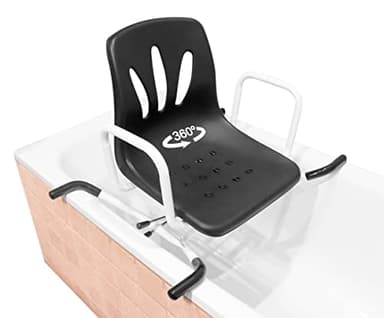 PEPE Mobility - Non Slip Bath Seat for Adults, Chair for Elderly with Padded Armrest, Safety Aids for Disabled, Transfer Bench