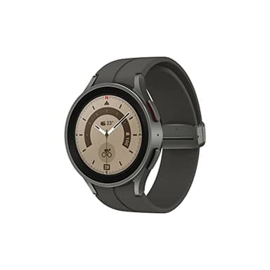 Samsung Galaxy Watch5 Pro Smart Watch, Health Monitoring, Fitness Tracker, Long Lasting Battery, Bluetooth, 45mm, Grey Titanium, UK Version (Renewed)