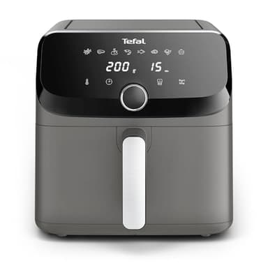 Tefal Easy Fry Mega Air Fryer, 7.5L Capacity (Serves Up to 8), 8 Preset Programs, Compact Design, Energy-Efficient, Dishwasher-Safe Basket, Grey EY855HG0