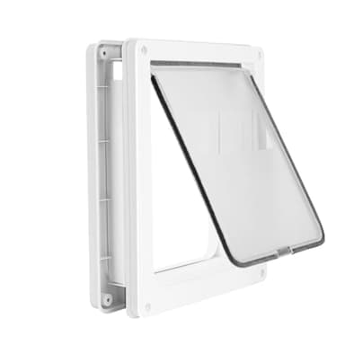 Small Doggie Door with Magnetic Locking Panel for Home Security - Durable & Weatherproof 13.5x11.1” for Small to Medium Dogs, Cats, Pets. Easy to Install