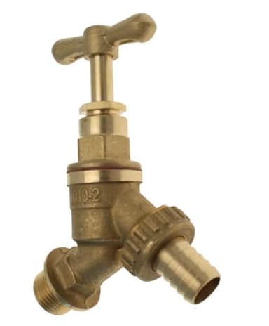 WRAS 1/2" BSP Brass Garden Tap, BS1010 Compliant Outside Tap, Durable Cold or Hot Outdoor Tap Bib Tap for Garden Use