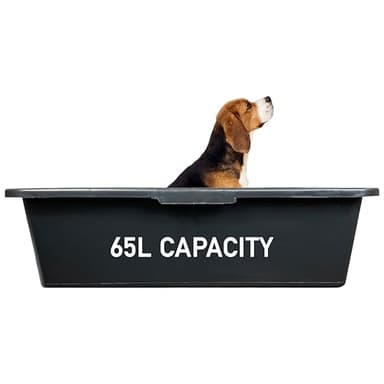 Versatile Large 65L Dog Bath/Pool/Tub - Suitable for Small to Large Breeds - with Drain Plug & Premium Connector - Perfect for Medium Size Dog Breeds - Durable, Easy to Store