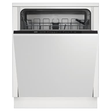 Beko DIN15X20 Full-size Integrated Dishwasher | Black Control Panel 60 cm Full size with 13 Place Setting | x30 Minute Quick Wash Technology
