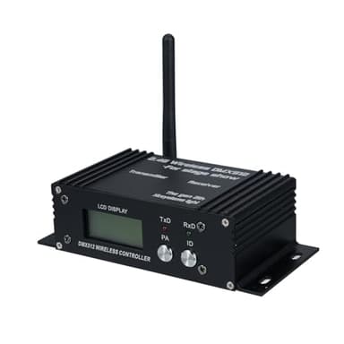 CaalLogt DMX512 2.4G Wireless Controller Transmitter Receiver LCD Display Power Adjustable Repeater Lighting Controller 35 Groups ID Coding for Party DJ Show Club LED Stage Disco KTV Stage Light