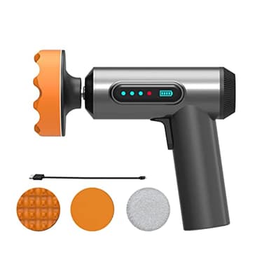 VISLONE Car Wireless Polishing Machine,Cordless Car Buffer Polisher Kit USB Charging Digital Display for Household Car Detailing/Waxing