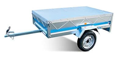 BITS4REASONS - Maypole MP929 Grey 6 x 4ft (183 x 122cm) Heavy Duty Flat Waterproof Trailer Cover with 3ft Drop, Elasticated Cord & Shaped Corners. Secures Trailer & Contents & Protects from Weather.