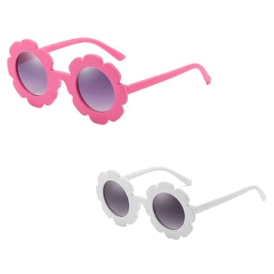 ZPSCXQ 2 Pcs Baby Sunglasses, Toddler Sunglasses 2-3 Years, Toddler Sunglasses, Baby Sunglasses 6-12 Months, Girls' Eyewear Glass Summer Accessories Flexible Frame For Toddler Girls And Boys
