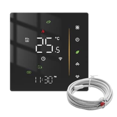 DollaTek Underfloor Heating Thermostats Smart Thermostat for Room Heating System Control Compatible with Alexa Geegle Home Tuya Smart Life for 16A Electric Floor Heating