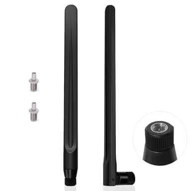2 X 5G WiFi Antenna 4G LTE Antenna Omnidirectional Antenna Router External Antenna SMA / 2 x TS9 Antenna, GSM/GPRS/2G/3G/4G/5G for Router Security IP Camera USB Adapter - Black