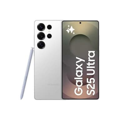 Samsung Galaxy ​S25 Ultra 5G (2025) ​512GB ​Storage​ + 12GB RAM SM-S938B ​Qualcomm Snapdragon 8 Elite SIM Free Factory Unlocked​ Android 15 Smartphone (Titanium White Silver)