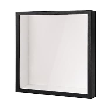 3D Shadow Box, Deep Picture Frame Display Box for Wall and Tabletop, Wooden Deep Box Frame for Medal Flower Memorabilia Tickets Crafts (Black 27x27cm)