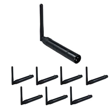 CaalLogt 8PCS DMX512 Transmitter Receiver 2.4G 7 Receivers & 1 Transmitter Lighting Control Black Metal DMX512 Wireless Dfi DJ for Party DJ Show Club Disco KTV Stage Lighting Fixture Control