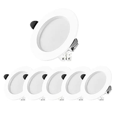 FTL Recessed Ceiling Lights Led Downlights Ceiling, Warm White 3000K, 7W=50W Equivalent, 450LM, LED Spotlights for Bathroom, Kitchen, Living Room 6-Pack