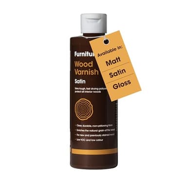 Extra Tough Wood Varnish - 500ml - Fast Drying, Clear Varnish for Wood - Low Odour, Water-Based Varnish - Protects Interior Wood from Scratches and Stains – Satin
