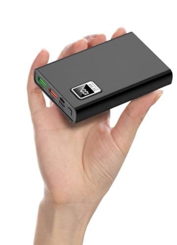 Small Power Bank 10000mAh, 22.5W Fast Charging Mini Portable Charger with USB C In/Out, 5V/3A 3 Outputs Battery Pack Compatible with iPhone Samsung Huawei iPads etc