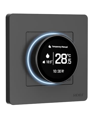 MOES Smart ZigBee Thermostat Underfloor Heating Electric, Room Thermostat Underfloor Heating Programmable (MOES Hub required) Compatible with Apple Home/Alexa/Google Home, Smart Life/Tuya App, Grey