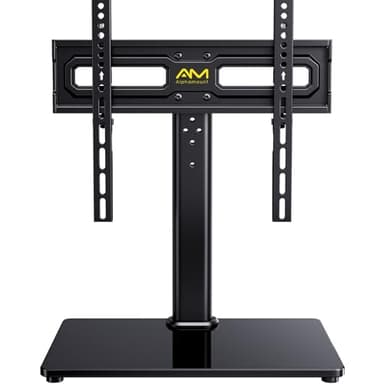 Alphamount Universal Swivel TV Stand,Table Top TV Stand for Most 32''-60'' LCD LED OLED TVs, Height Adjustable TV Base Stand, Holds up to 88 pounds, Max VESA 400x400mm