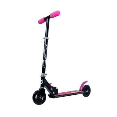 EVO Inline Childrens Scooter | Kids Push Scooter With Adjustable Handle Height | Easy Foldable Kids' Scooter For Boys And Girls | Kick Scooter For Kids | Ages 5-12 (Pink)