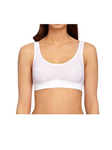 Sloggi Women's Double Comfort Top Everyday Bra, White, 38 UK