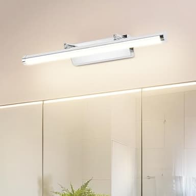 Dehobo Bathroom Mirror Light with Switch LED Bathroom Over Mirror Lamp IP44 4000K Bathroom Vanity Lights Bathroom Shaver Light 9W 42CM Over Cabinet Light Wall Picture Light for Bedroom Living Room