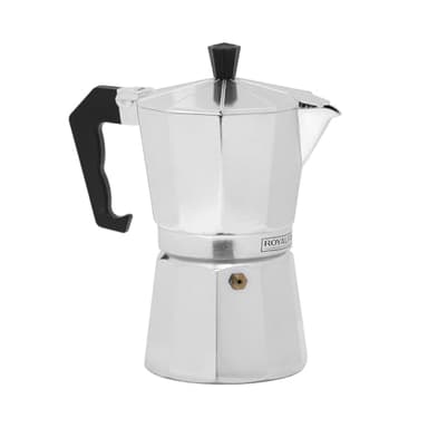 Royalford Italian Espresso Coffee Maker - Italian Style Stovetop Moka Pot with Gasket and Filter Included (6 Cups/300ML) - Traditional Stovetop Coffee Maker, Aluminium