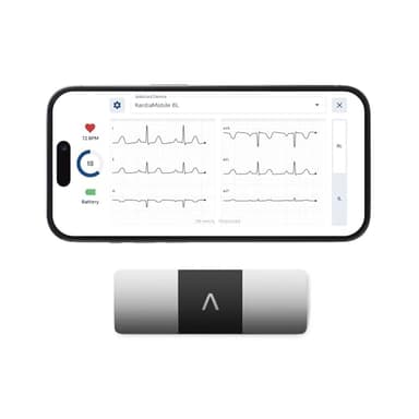 KardiaMobile 6-Lead Personal ECG Heart Rate Monitor - Six Views of The Heart, Detects Atrial Fibrillation, Trusted by the NHS, Results in 30 Seconds, Works with Most Smartphones