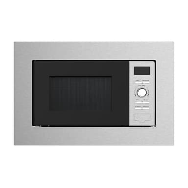Cookology CBM20LSS Built-in Integrated Microwave Oven in Stainless Steel - 20 Litre Capacity - 25.5cm Turntable - 800W Power - 5 Power Levels - 8 Auto Cooking Programs - Defrost Function - Child Lock