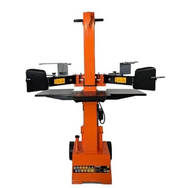 Forest Master FM8VE 8-Ton Vertical Electric Log Splitter – Heavy-Duty Wheeled Wood Splitter with 4-Way & Obtuse Blades – Splits Logs up to 550mm – UK-Safe (CE/UKCA, 3-Pin Plug)