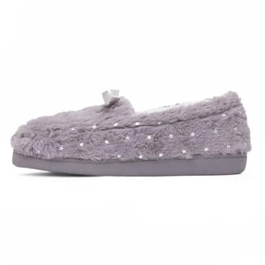 The Slipper Company Loretta Womens Mink Moccasin - Size 7 UK - Grey