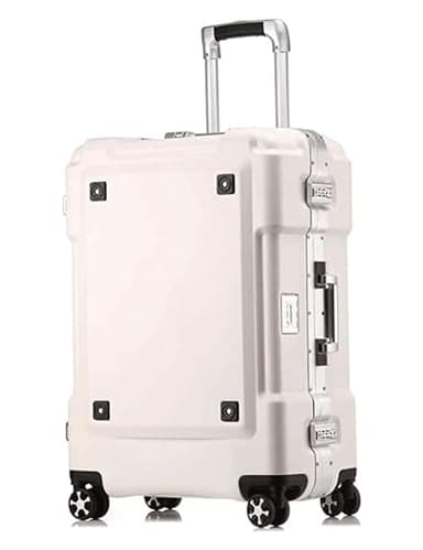 Luggage Expandable Suitcases Thick Double-Wheel Luggage Large-Capacity Hard Shell Suitcases with Wheels Lightweight Carry On Luggage Lightweight and Durable(Blanc,28in)