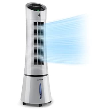 Klarstein Portable Air Cooler Unit, 5-in-1 Evaporative Air Coolers for Home, Humidifier, Ventilator, Ioniser, Night Mode, 6L Portable Cooler Fan, 45W Cold Air Fan, 180m³/h Cooling Air Flow Aircon Unit