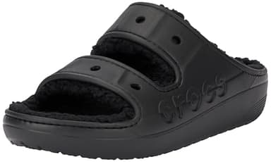 Crocs Unisex Baya Cozzzy Sandal, Black, 5 UK Men/ 6 UK Women